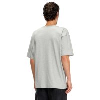 DIESEL mens T-shirt - T-BOXT-DIV, short sleeves, round neck, cotton, logo, plain Grey S (Small)