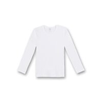 Sanetta Kinder Unterhemd 2er Pack - Longsleeve, Shirt, Cotton, unisex, einfarbig Weiß 152 (10-11 Years)