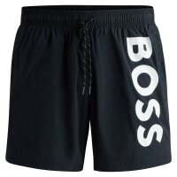 BOSS mens swim shorts - OCTOPUS, swim shorts, swimming trunks, woven, logo, plain Black M (Medium)