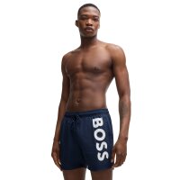 BOSS Herren Badeshorts - OCTOPUS, Swim Shorts, Badehose, gewebt, Logo, einfarbig Blau M