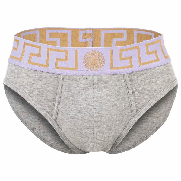 VERSACE Herren Slip - TOPEKA, Stretch Cotton, einfarbig Hellgrau S