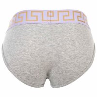 VERSACE Mens Brief - Slip TOPEKA, Stretch Cotton, Solid Color Light grey S (Small)