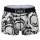 VERSACE Herren Boxershorts - TOPEKA BAROQUE, Short Trunks Topeka Fabric Baroque Print, Stretch Cotton, Logo Weiß/Schwarz L