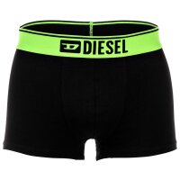 DIESEL Mens Boxer Shorts, 3-pack - UMBX-DAMIENTHREEPACK, Trunks, Logo Waistband, Cotton Stretch Black/Green/Pink S (Small)