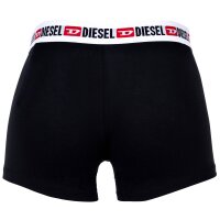 DIESEL Mens Boxershorts, 2-Pack - UMBX-SHAWN TWO PACK, Trunks, Logo Waistband, Contrast Stripe, Cotton Stretch Black S (Small)