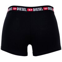 DIESEL Herren Boxershorts, 2er Pack - UMBX-SHAWN TWO PACK, Trunks, Logobund, Kontrast-Streifen, Cotton Stretch Schwarz/Grau S