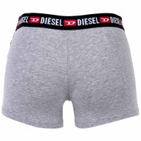 DIESEL Mens Boxershorts, 2-Pack - UMBX-SHAWN TWO PACK, Trunks, Logo Waistband, Contrast Stripe, Cotton Stretch Black/Grey S (Small)