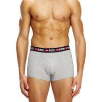 DIESEL Mens Boxershorts, 2-Pack - UMBX-SHAWN TWO PACK, Trunks, Logo Waistband, Contrast Stripe, Cotton Stretch Black/Grey S (Small)