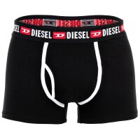 DIESEL Herren Boxershorts, 3er Pack - UMBX-DAMIENTHREEPACK, Trunks, Logobund, Kontrastnähte, Cotton Stretch Schwarz S