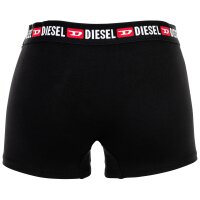 DIESEL Herren Boxershorts, 3er Pack - UMBX-DAMIENTHREEPACK, Trunks, Logobund, Kontrastnähte, Cotton Stretch Schwarz S