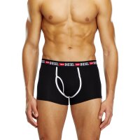 DIESEL Herren Boxershorts, 3er Pack - UMBX-DAMIENTHREEPACK, Trunks, Logobund, Kontrastnähte, Cotton Stretch Schwarz S