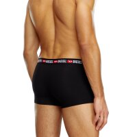 DIESEL Herren Boxershorts, 3er Pack - UMBX-DAMIENTHREEPACK, Trunks, Logobund, Kontrastnähte, Cotton Stretch Schwarz S