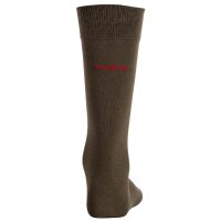 HUGO Unisex Socken, 6er Pack - RS Uni, Kurzsocken, Logo, einfarbig Dunkelblau/Grün/Rot 43-46