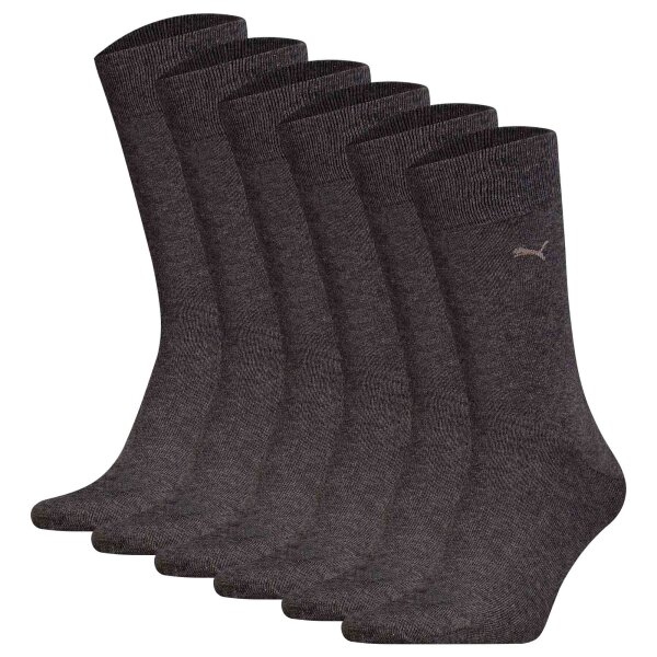 PUMA Herren Socken, 6er Pack -  Classic, Kurzsocken, Logo, einfarbig Grau 39-42
