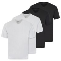 hajo mens T-shirt, 4-pack - Basic, short-sleeved, V-neck,...