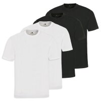 hajo mens T-shirt, 4-pack - Basic, short-sleeved, round...