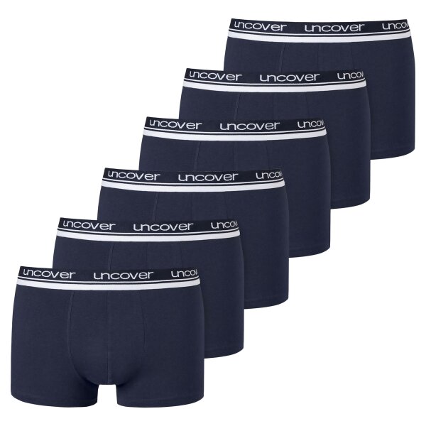 UNCOVER by SCHIESSER Herren Shorts 6er Pack - Serie "Uncover", Unterhose Dunkelblau S