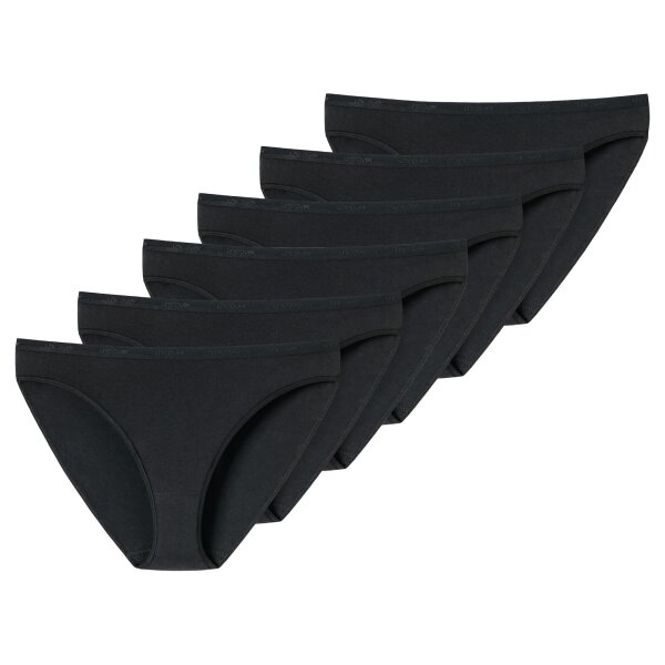 UNCOVER by SCHIESSER Ladies Briefs - Tai, Soft Cotton, 6-pack Black S (Small)