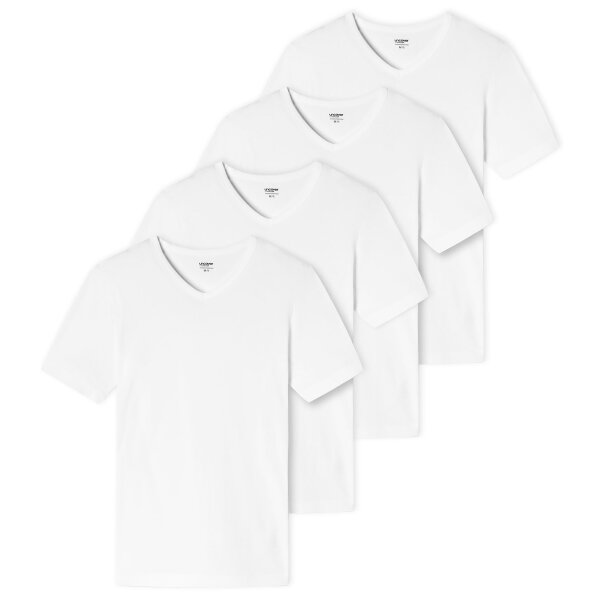UNCOVER by SCHIESSER Mens T-Shirt 4-pack - V-neck White M (Medium)