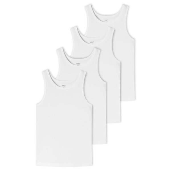 UNCOVER by SCHIESSER Mens Undershirt 4-Pack - Series "Uncover", Round Neck White M (Medium)
