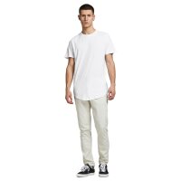JACK&JONES Herren T-Shirt, 3er Pack - JJENOA TEE 3PK, Kurzarm, Bio-Baumwolle, einfarbig Weiß/Marineblau/Schwarz S