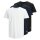 JACK&JONES mens T-shirt, 3-pack - JJENOA TEE 3PK, short sleeve, organic cotton, solid colour White/Navy/Black S (Small)
