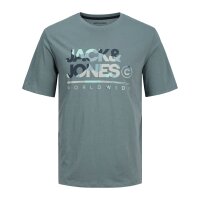 JACK&JONES Herren T-Shirt, 5er Pack - JJLUKE TEE 5PK, Kurzarm, Rundhals, Baumwolle Weiß/Blau/Schwarz S