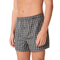 SCHIESSER Herren Web-Boxershorts, 2er Pack - Unterhose, Baumwolle Grau S
