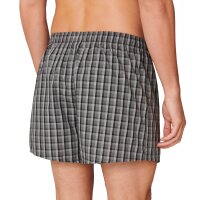 SCHIESSER mens woven boxer shorts, 2-pack - pants, cotton Grey S (Small)