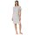 SCHIESSER Damen Nachthemd 95cm - Nachtwäsche, Kurzarm, Baumwolle, Muster Grau/Weiß S
