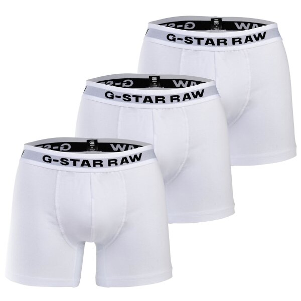 G-STAR Herren Boxershorts, 3er Pack - Boxer Briefs, Cotton Stretch Weiß M