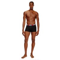DIESEL Herren Boxershorts, 2er Pack - UMBX-DAMIENTWOPACK, Trunks, Logobund, Cotton Stretch Schwarz M