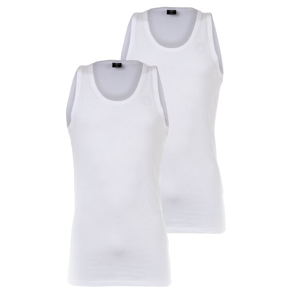G-STAR Mens Tank Tops - Base Tank Top, round neck, cotton, single-coloured White M (Medium)