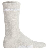 JACK&JONES Herren Tennissocken, 12er Pack - JACLOGO, One Size Schwarz/Grau 40-46