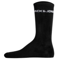 JACK&JONES mens tennis socks, 12 pack - JACLOGO, One Size Black/Grey 40-46 (UK 7-11)