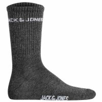 JACK&JONES mens tennis socks, 12 pack - JACLOGO, One Size Black/Grey 40-46 (UK 7-11)
