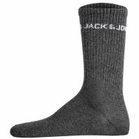 JACK&JONES mens tennis socks, 12 pack - JACLOGO, One Size Black/Grey 40-46 (UK 7-11)