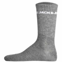 JACK&JONES mens tennis socks, 12 pack - JACLOGO, One Size Black/Grey 40-46 (UK 7-11)