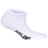 JACK&JONES Childrens Sneaker Socks, 10-Pack - JACDONGO SOCKS, Cotton Blend, Solid Color Black / White 33-37 (UK 1-4,5)