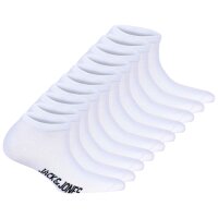 JACK&JONES Kinder Sneakersocken, 10er Pack - JACDONGO SOCKS, Baumwollmischung, einfarbig Weiß 33-37