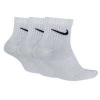 NIKE Unisex 6-Pack Sports Socks - Everyday, Cotton Cushioned Ankle, unicoloured Black/white 42-46 (UK 8-11)