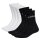 adidas unisex socks, 6-pack - Linear Crew Cushioned, logo, padded, solid color Black/white 37-39