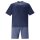 hajo Herren Schlafanzug, kurz - Premium Cotton, Shorty, Kurzarm, Rundhals Blau M