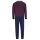 hajo mens pyjamas 2-piece set - long, cuffs, round neck, Premium Cotton Wine red 5XL (5X-Large)