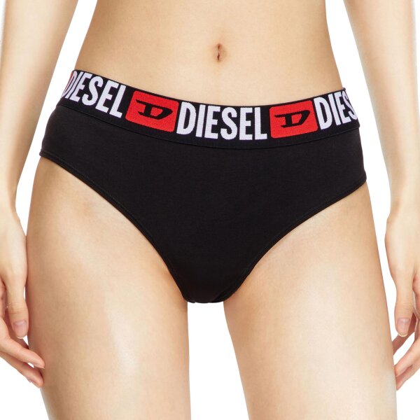 DIESEL Damen String, 3er Pack - UFST-STARS-THREEPACK, Tanga, Slip, Cotton Stretch Schwarz L