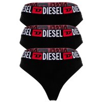 DIESEL Damen String, 3er Pack - UFST-STARS-THREEPACK, Tanga, Slip, Cotton Stretch Schwarz S