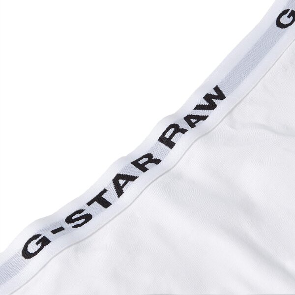 G-STAR Damen Hipster Slips, 3er Pack - Hipster, Cotton Stretch, Logo, einfarbig Weiß XS