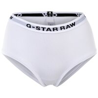 G-STAR womens hipster briefs, 3-pack - hipster, cotton stretch, logo, solid colour White XXL (XX-Large)