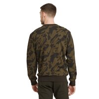 G-STAR mens sweatshirt - camouflage, island camo, pullover, organic cotton Black/Green L (Large)