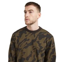 G-STAR mens sweatshirt - camouflage, island camo, pullover, organic cotton Black/Green L (Large)